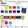 6 Tempera Tradicional Alba Pote 200ml Colores Básicos 1