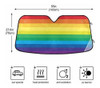 Parasol Para Parabrisas De Auto/ Rayado Arco Iris/ 140x70cm 4