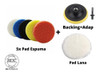 Kit Pads De Pulido 3 Pulgadas 8 Pcs + 2 Conos Pulido 6