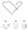 Herraje De Toldilla Negro Caño 7/8 Pulgada  Kit X 12 Piezas 1