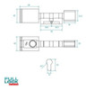 Cerradura Electronica Cylinder Square Full Lock 2
