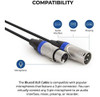 Blucoil Audio Paquete De 2 Cables Xlr Balanceados De 20 Pies 3