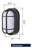 Coramdeo Outdoor 8.5 ?? Luz De Mamparo Náutica Led Ovalada, 2