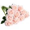 Rosas Artificiales De Seda 10u.  Rosa Rubor 0
