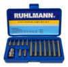 Juego X 15 Punta Torx Bocallave Encastre 1/2 Ruhlmann 0