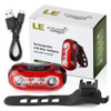 Le Usb Recargable Led Bicicleta Cola Ipx4 Impermeable Ligero 0