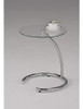 Kb Designs - Mesa C De Acento Lateral Moderno, Cromo Metal/v 0