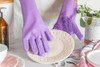 Guante De Silicona Lila (par) Para Lavar 1