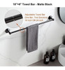 Accesorios Para Baño Set 4 Piezas Acabado Negro Mate 1