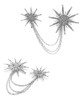Broche Estrelas Com Strass - 10cm - Níquel - Ro.151607 0