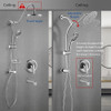 ~? Uclimaa Rainfall 8 Pulgadas Round Shower Charge Con Combo 4