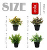 Jusdreen Plantas Artificiales Maceta ' Juego 4 Flores Del 1