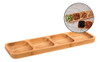 Tabla Rectangular Bambu Para Copetin Picada 4 Cavidades 0