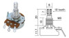 Potenciometro Grande Logaritmico A250k Alpha H59 4