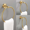 Toallero De Mano De Acero Inoxidable Oro Cepillado 1