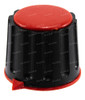 2 Perillas Potenciometro 23x20mm Para Eje Estriado 6mm Roja 0