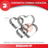Set Cortante Corazon Acero X4 Medidas Doña Clara 1