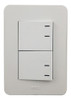 Llave De Luz Jeluz Mito 2 Punto Medio Teclon C/ Borde Blanco 0