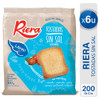 Tostadas Sin Sal Riera Galletitas De Mesa - Pack X6 Paquetes 0 Tostadas Sin Sal Riera Galletitas De Mesa - Pack X6 Paquetes 0