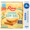 Tostadas Sin Sal Riera Galletitas De Mesa - Pack X6 Paquetes 0 Tostadas Sin Sal Riera Galletitas De Mesa - Pack X6 Paquetes 0