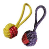 Set X2 Juguetes Tirador Soga Pelota Mascota Trenzado Bicolor 1