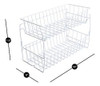 Dazz Promart 2 Tier Stackable Pull Out Cestas Blanco 1