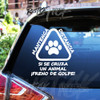Calco Advertencia Si Se Cruza Un Animal Freno De Golpe 20cm 0