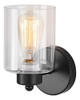 Kenmi, 1-light Bathroom Black Vanity Light Matte Black Wall 0
