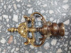 Araña De Bronce Antigua 5 Brazos 3