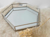Bandeja Espejada Hexagonal Metálica 30 Cms 1