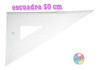 Escuadra Tecnica 50 Cm 60* Acrilico,transparente,molderia 0