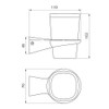 Porta Cepillos Fv Vaso Accesorios Baño Epuyen 0169/l2 Cromo 1