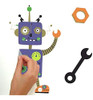 Roommates Rmk3941scs Robots Peel And Stick Wall Decals 3