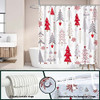 Funnytree Cortina De Ducha Con Diseño De Feliz Navidad, Árbo 3