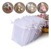 10 Bolsa De Organza Blanca 9 X 12 Regalos O Souvenirs 1