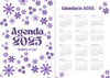 Kit Imprimible Agenda Lila 2025. 2