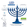Menorá De Luces Led De Rite Lite Ltd A Pilas Con Bombillas T 3