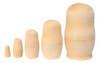 Conjunto De 5 Sin Pintar Diy En Blanco Anidación Muñeca Rusa 0