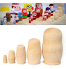 Conjunto De 5 Sin Pintar Diy En Blanco Anidación Muñeca Rusa 1