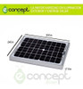 Panel Solar 10watts C/ Regulador 10 Amper Barco Velero - Kit 1