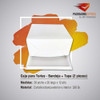 Cajas Para Tortas Postres Bandeja + Tapa 26x26x12 X50 Blanca 1