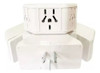Set 4x3 Adaptador Ficha Triple Multitoma Enchufe Blanco 0