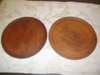 Dos Antiguos Platos En Madera Barnizada 5