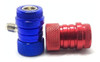 Kit Acoples Rápido Llave Corte Baja Alta 90º 1/4 R134a Value 2