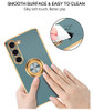 Funda Samsung Galaxy S23 Verde Borde Plata Soporte Anillo 7