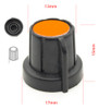 3 Perillas Potenciometro Naranja 17mm X 14mm Eje Estriado 1