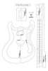 Plantilla Guitarra Tipo Mosrite Ventures I -luthier- Mdf 6mm 0