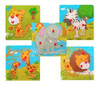 Pack X5 Rompecabezas Madera Didáctico Encastre Pensam Lógico 0