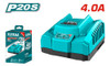 Cargador De Batería Rápido 20v 4ah Tfcli20411 Total 2
