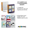 Kit Set Snoopy Carpeta A4 + 6 Separadores Mooving 1